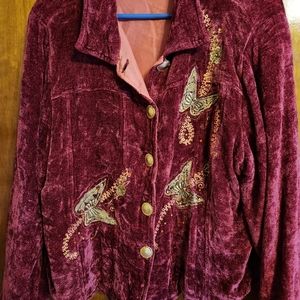 🐾2 for $15 Warm soft decorative jacket been in closet never wore .